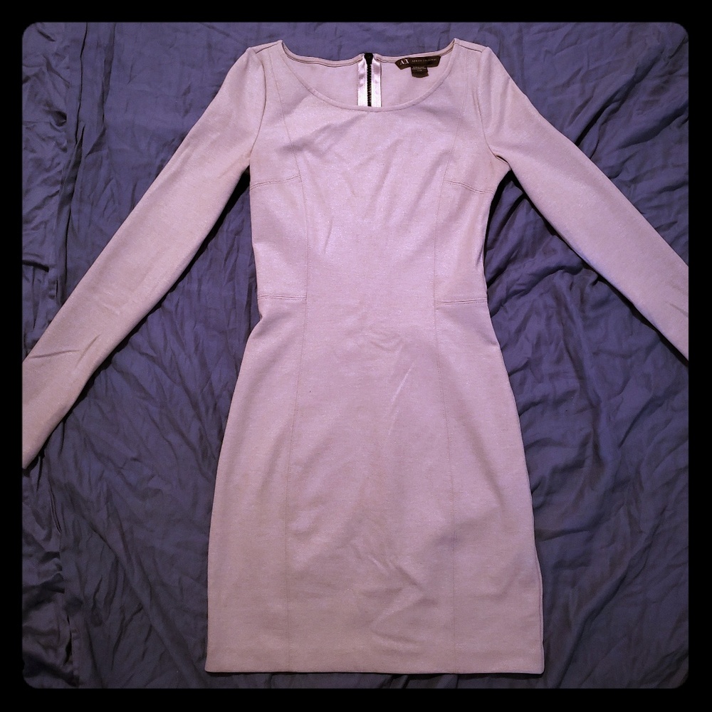 Armani Exchange Long Sleeve Zip Up Midi Dress